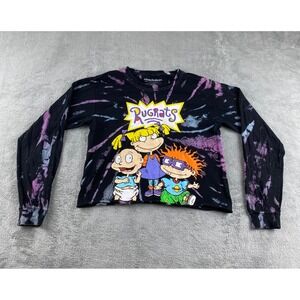 Nickelodeon Rugrats Tie Dye Long Sleeve Shirt Kids Size Small Black Purple